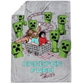 thumbnail image 2 of Minecraft Creeper Kids Plush Throw Blanket Soft & Comfy Fluffy 50x70 Inches, 2 of 6
