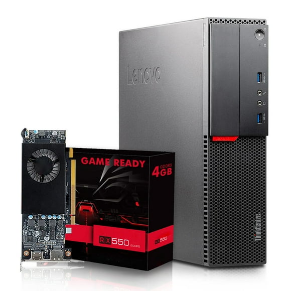 Lenovo ThinkCentre Gaming PC with RX 550 4GB Graphics Card, Intel Quad Core i7 Processor@3.40GHz, 1TB SSD 32GB RAM, Wireless Keyboard & Mouse, Win 10 Pro,Wifi - Refurbished