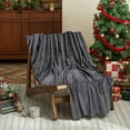 thumbnail image 5 of Soft Flannel Throw Blanket, 40"X60" Lightweight Plush Warm Blankets, Solid Color Christmas Themed Sofa Decoration, 5 of 6