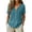 Blue, variant on Linen Cotton Blouse For Women Casual Summer Short Sleeve V Neck Embroidered Relaxed Fit Lightweight Comfortable Daily Wear Office Leisure Beach Vacation