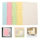 thumbnail image 2 of 100 hojas de papel rayado A5 de repuesto, 5 colores, 6 perforaciones, hojas sueltas para cuadernos rellenables, insertos para diarios y agendas, 2 of 7