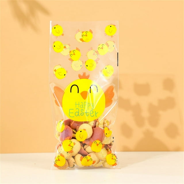 Cqxid Gift Wrapping Paper Under $5 Small Easter Chick Rabbit OPP Handy Snack Chocolate Gift Gift Packaging Candy Bag