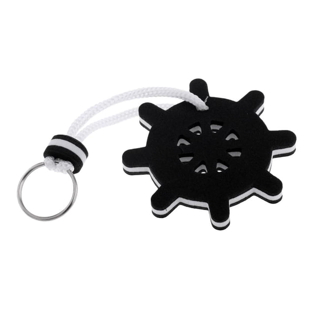 Accesorios de remo de vela Cola Llavero flotante en forma de rueda 70 Negro