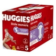 thumbnail image 2 of Huggies Little Movers Baby Diapers, Mega colossal pack, Size 5 (27+ lbs), 104 Count, 2 of 9