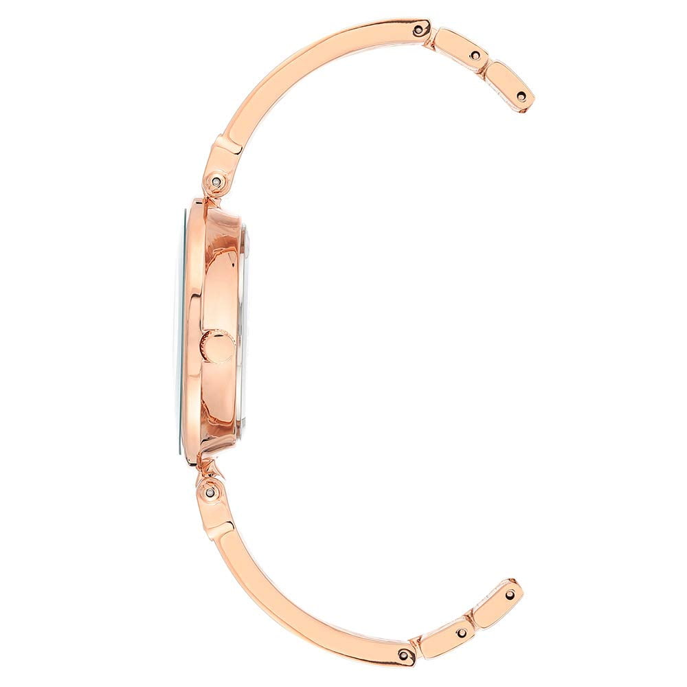 Anne Klein Women's Japanese Quartz Dress Watch with Leather Strap, Purple, Anne Klein Women\u0027s Quartz Watch ANNE-KLEIN-10-9442CHHY \u2013