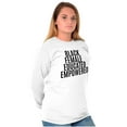 thumbnail image 4 of Black Educated Empowered Feminist Women Plus Size Long Sleeve Graphic Tee Brisco Brands 2X, 4 of 6