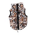 thumbnail image 3 of Abrigo con arnés para perros Billuyoard Ropa acolchada de invierno para perros pequeños y gatos Estampado de leopardo S, 3 of 6