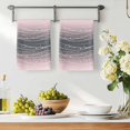 thumbnail image 3 of Pink Black Ombre Kitchen Towels Set of 4, Modern Abstract Striped Polka Dots Absorbent Dish Towels for Kitchen, Microfiber Hand Towel, Quick Drying Tea Towel for Cleaning Decorative Dishcloths, 3 of 7