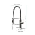 thumbnail image 5 of Cfowner Single Handle High Kitchen Faucet, Stainless Steel Sink Faucets with Pull Down Sprayer, Brushed Nickel, 5 of 7