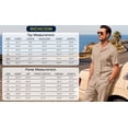 thumbnail image 7 of RICHCOIN Men 2 Piece Linen Outfit Beach Button Down Shirt Casual Loose Pant Sets, 7 of 7