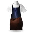 thumbnail image 3 of Space Apron Life on Mars Themed Surreal Surface of Gobi Desert Dune Oasis Lunar Adventure Photo, Unisex Kitchen Bib Apron with Adjustable Neck for Cooking Baking Gardening, Brown Blue, by Ambesonne, 3 of 3