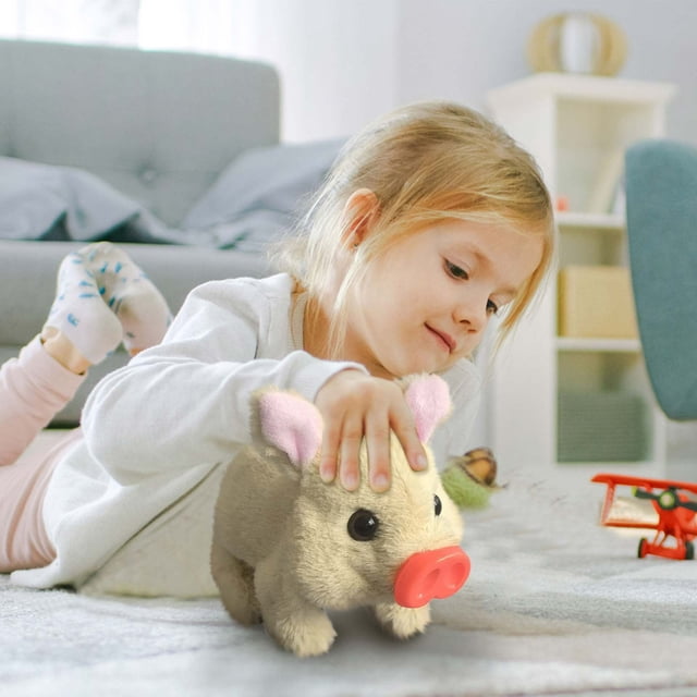 Peluche de peluche de conejillo vertical - Juguete suave y peluche de 12", cerdito de peluche adorable para niños, regalo de peluche mono