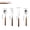 B, variant on Walnut Handle Stainless Steel Dinner Knife, Natural Wood Handle Western Tableware Knife For Home Restaurant
