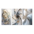 thumbnail image 2 of Designart "Fractal Spiral of Cosmic Harmony V" Fractals Wall Art Set Of 3 - Transitional Blue Gallery Wall Set For Home Decor, 2 of 6