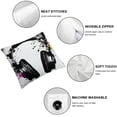 thumbnail image 4 of BANET Headphones Throw Pillow Covers Decorative Pillowcase Square Cushion Cases for Home Sofa Bedroom Livingroom 20x20in, 4 of 5