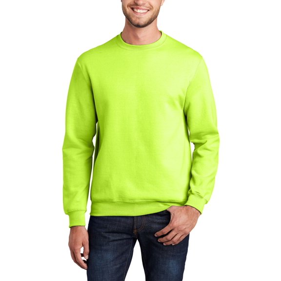 Just Blanks Heavyweight 50/50 Cotton-Poly T-Shirt for Durability & Custom Printing, Neon Yellow, 4XL