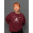 thumbnail image 2 of Instant Pirate Sweatshirt Women -Smartprints Designs, Female Medium, 2 of 4