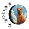thumbnail image 3 of Bingfone Sunshine Cloud Bulldog Spare Tire Cover Weatherproof Universal Wheel Protectors for RV Camper Travel Trailer SUV Truck-15 inch, 3 of 8