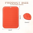 thumbnail image 2 of Uxcell 2 Pcs Salvamanteles de Silicona para Ollas y Sartenes Calientes, Alfombrillas Resistentes al Calor de 12x9" Soportes Multifuncionales para Ollas y Platos Calientes, Encimeras, Posavasos, Rojas, 2 of 7