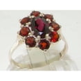 thumbnail image 2 of LBG British Made 14k White Gold Natural Garnet Womens Anniversary Ring - 33 size options - Size 9.25, 2 of 6