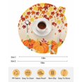 thumbnail image 6 of 15 Inch Round Placemats Set of 4, Fall Orange Pumpkins Non Slip Heat Insulation PP Table Mats, Autumn Farmhouse Maple Leaves Washable Place Mats for Kitchen Dining Party Table Decor, 6 of 7