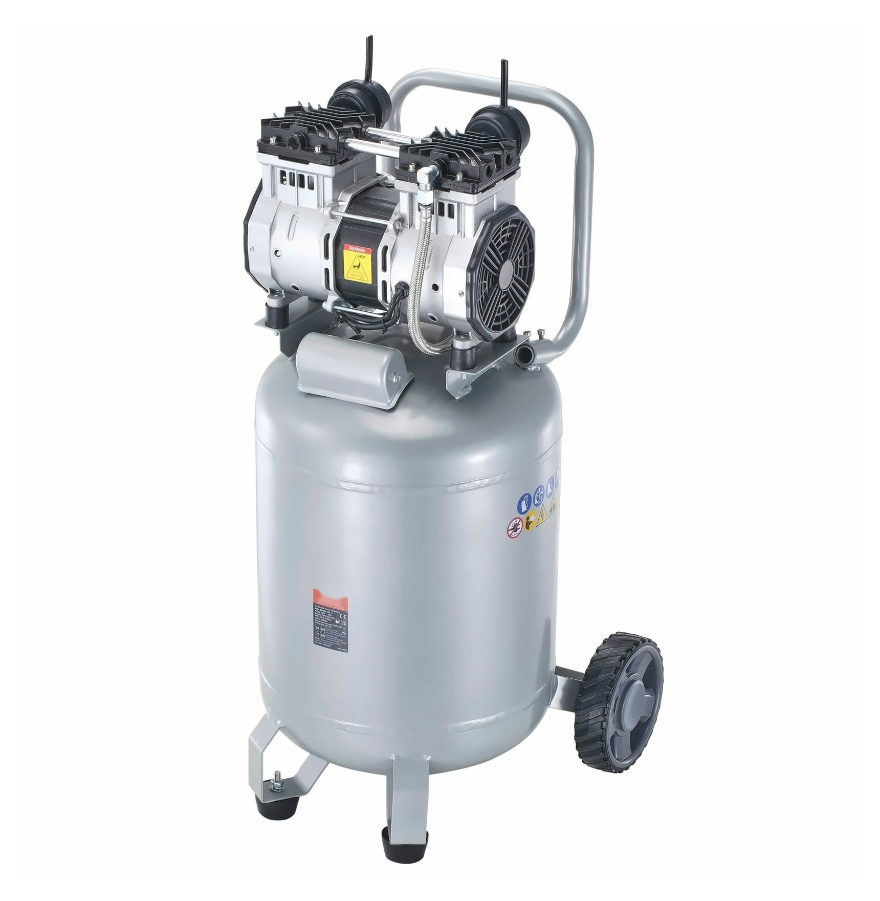 13 Gallon Air Compressor, 2HP Oil-Free, 4.6 SCFM@90PSI, 66dB Quiet, for Tire Inflation, Auto Repair, Woodworking, Spray Painting
