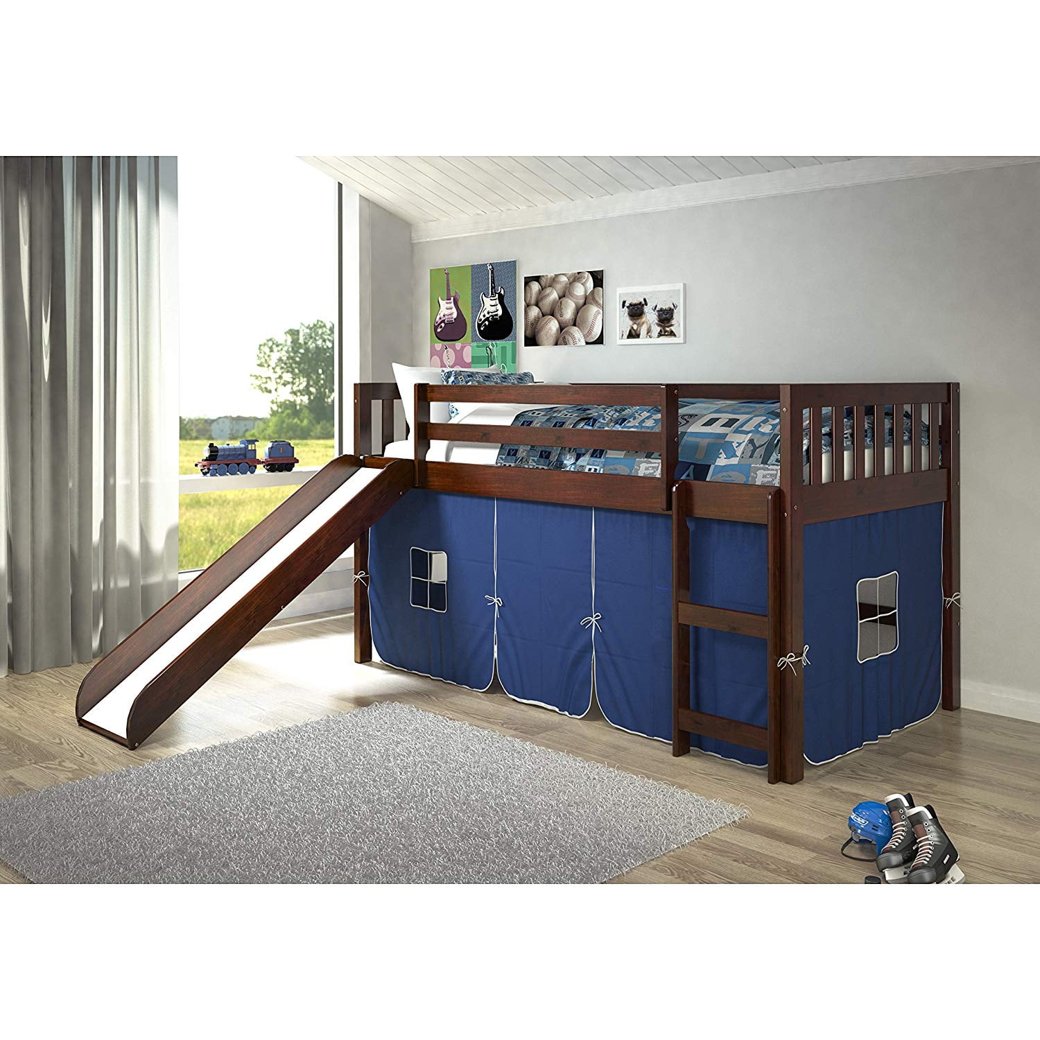 donco loft bed with slide