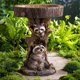 thumbnail image 2 of Baño de pájaros para decoración de jardín al aire libre, comedero de pájaros de resina, soporte para cuenco de árbol, fuente, estatuas de patio, escultura, adorno, decoración, 2 of 5