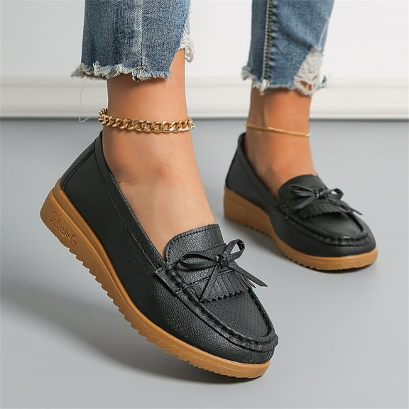 adviicd Womens Shoes Dressy Casual Flip Flops Fashion Summer Women Casual Shoes Hollow Breathable Bow Comfortable Shallow Mouth Black 7.5