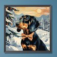 thumbnail image 3 of Pintura de diamante 5D DIY, kit de perro de nieve con taladro redondo completo, decoración del hogar, 30x30cm, 3 of 9