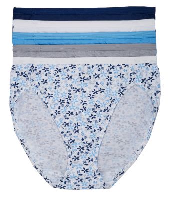 Hanes - Hanes Ultimate Women's Comfort Cotton Hi-Cut Underwear, 5-Pack - Walmart.com - Walmart.com