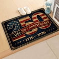 thumbnail image 4 of 250 Anniversary USA Door Mat, 23x16 Inch Patriotic Vintage Flags Stars Anniversary Red Washable Low Profile Back Doormat USA 250th Anniversary Merchandise Entrance Decor, 4 of 4
