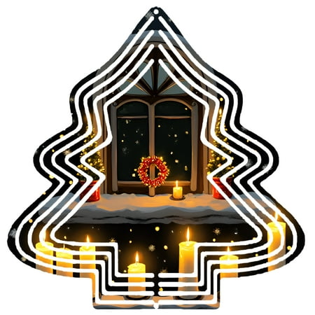 Metal Hanging Christmas Tree – Shaped Wind Decorations – Festive Garden Spinners with Stylish Patterns for Yard and Garden Decor Metal Hanging Christmas Tree – Shaped Wind Decorations – Festive Garden Spinners with Stylish Patterns for Yard and Garden Decor