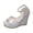 Silver, variant on Wedge Sandals for Women Baeitkot Women's Fashionable Casual Spring and Summer Versatile Plus Size Beach Wedge Sandals Solid Color Peep Toe Open Toe One-Strap Buckle Sandals