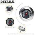 GasSaf 3" BBQ/Smoker Thermometer Replacement for Outdoor Universal