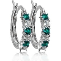 PERITANG 925 Sterling Silver Hoop Earrings For Women
