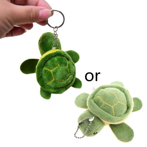 KUFptva Cute Stuffed Green Turtle Plush Keychain Fashion Accessory Backpack Clips Kids Handbag Charm