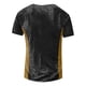 thumbnail image 3 of Men'S Printed T-Shirt Outdoor Retro Button Loose Short Sleeve Top 5XL, 3 of 3