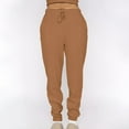 thumbnail image 6 of DailyTrove Women's Long Sleeve Square Neck Tracksuit - Solid Color, Slim Fit, Spring & Outdoor Activity Wear,Gold, 6 of 6