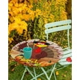 thumbnail image 2 of Fitted Round Tablecloths Table Covers 36-44in,Thanksgiving Funny Turkey Waterproof Elastic Edged Table Cloth for Kitchen Dining Holiday Party Tables Decor,Farm Pumpkin Maple Leaves Harvest, 2 of 6