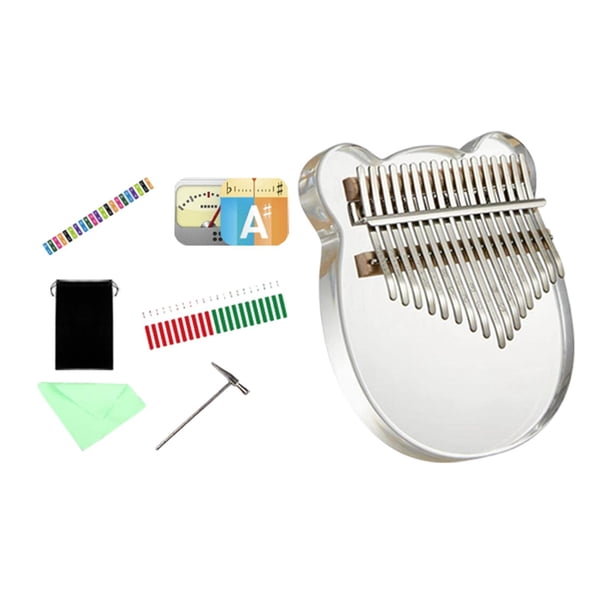 Pegatina de bolsillo para instrucciones de estudio de instrumentos musicales de piano de pulgar con teclas de tono Oso