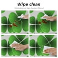 thumbnail image 4 of Awypu  St. Patrick's Day Green Clover Round Tablecloth with Elastic Edged Lucky Leaves Fitted Table Cloths Cover Mat Washable Spill Proof Table Covers for Indoor OutdoorDinning Patio Table White, 4 of 7