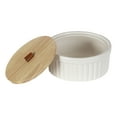 thumbnail image 4 of Better Homes & Gardens 2.5" x 6.18" Ribbed off-White/Cream Ceramic Decorative Container, 4 of 11