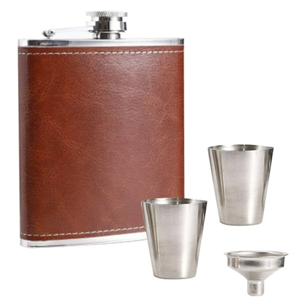 Peroptimist Hip Flask Gift Set, Hip Flasks for Liquor for Men with 