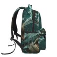thumbnail image 3 of Fotbe Abstract Geometric Shark Pattern Casual Backpack for School, Travel, and Outdoor Activities - Durable, Lightweight, and Comfortable, 3 of 5