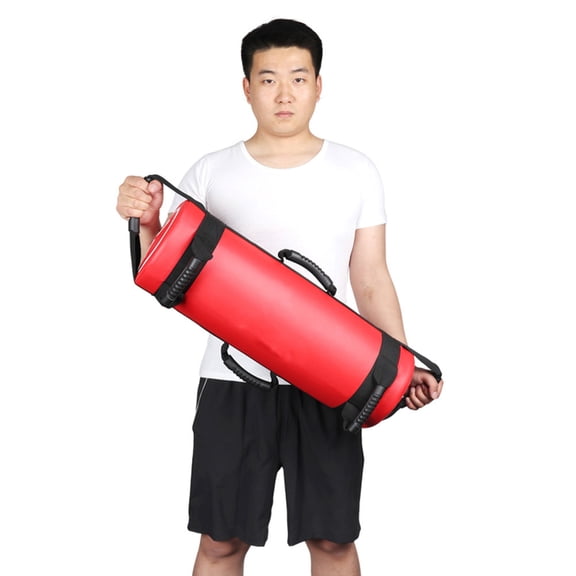 LOLIPPYY 1Pc Military Sandbags Red Durable Exercise Bag with Multiple Handles for Cross Training Use