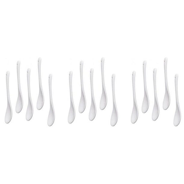 15 Piezas Cucharas de Huevo de Porcelana Cucharas de Cerámica Cuchara de Café Cuchara
