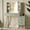 Green, variant on FANRAL LED Lighted Mirror Vanity Desk with Fluted Design,Charging Station & Glass Top,Modern Dressing Table with Storage Drawers & Shelves for Bedroom,Gray Vanity
