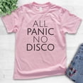 thumbnail image 2 of Kids All Panic No Disco Shirt, Youth Kids Boy Girl T-Shirt, Nervous Shirt, Introvert Shirt, Light Pink, X-Small, 2 of 4