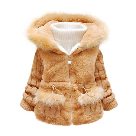 

Baby Girl Winter Coat Girls Warm Jacket Zip Coat Outwear With Pockets Winter Outfits For Toddler Girls
